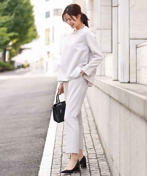 ブラウス シャツ セミフレアシルエットブラウス/制菌加工/洗える レディース MK MICHEL KLEIN ブラウス シャツ セミフレアシルエットブラウス