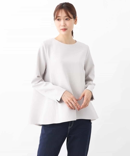 ブラウス シャツ セミフレアシルエットブラウス/制菌加工/洗える レディース MK MICHEL KLEIN ブラウス シャツ セミフレアシルエットブラウス