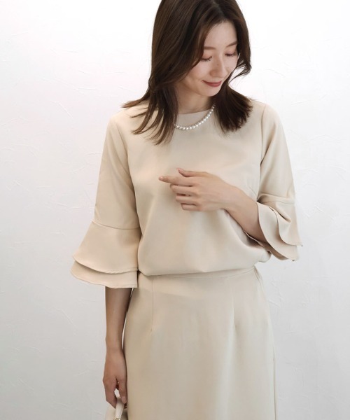 Pierrot（ピエロ） セットアップ フレアスリーブトップススカート