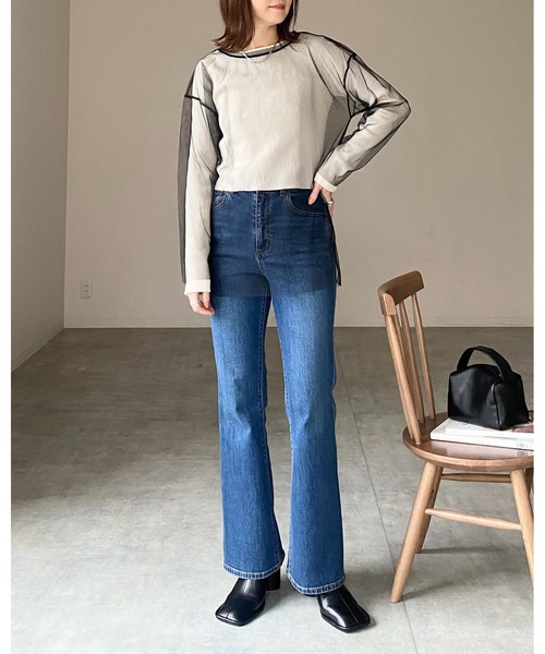 She's Closet チューブトップ ベアトップ チュールシアープル