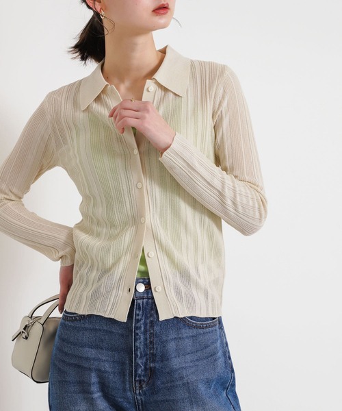 「SENSE OF PLACE by URBAN RESEARCH」 ニットカーディガン ONE アイボリー レディース SENSE OF PLACE by URBAN RESEARCH 「SENSE RESEARCH」 ニット