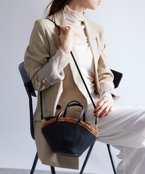 The Bagmati バグマティ ウィッカー ショルダーバッグ 【極美品】 BAGMATI LEATHER COMBINATION 2WAY BASKET バグマティ 2WAY