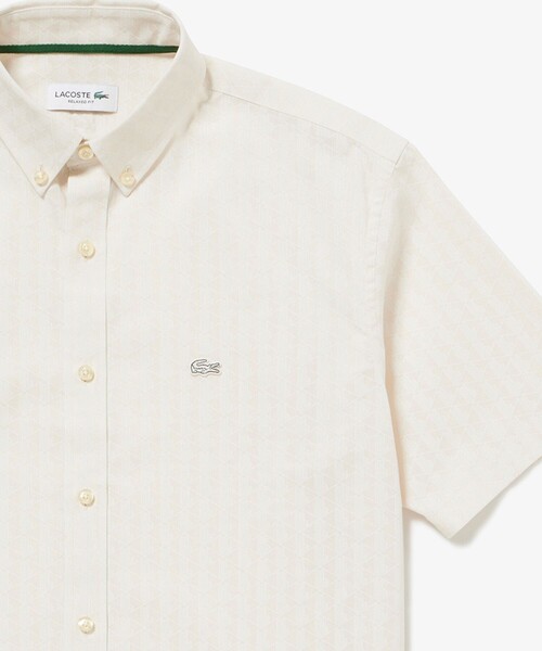 LACOSTE　シャツ　未使用タグ付き 新品タグ付き LACOSTE ラコステ ストレッチ五分袖ポロシャツ