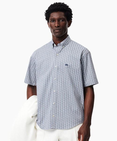 LACOSTE（ラコステ） シャツ モノグラム柄 プリントジャカード