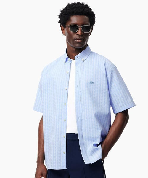 LACOSTE SPORT 長袖シャツ ネイビー/ホワイト FR 4 国内正規総代理店アイテム】 LACOSTE SPORT 4 FR ネイビー