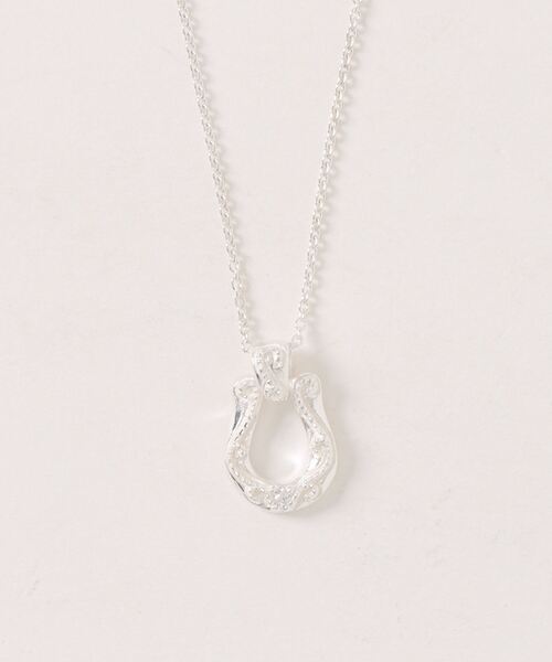 con affetto ネックレス シルバー925ジルコニアホースシューネックレス