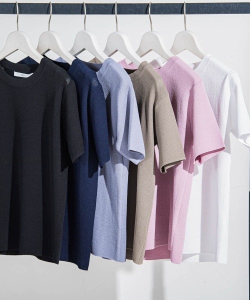 ニット セーター 「接触冷感/遮熱機能」サラサラTシャツニット「手洗い可能」 レディース 接触冷感/遮熱機能】サラサラTシャツニット≪手洗い可能