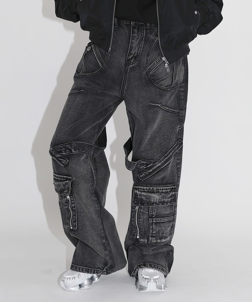 XLARGE バギーデニムパンツ XL XLARGE☆バギー デニムパンツ (X-Large/デニム・ジーパン