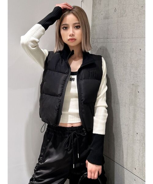 ベスト ジレ GYGY中綿ショートベスト レディース