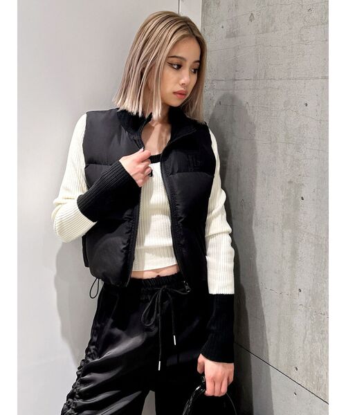 ベスト ジレ GYGY中綿ショートベスト レディース GYDA ベスト ジレ GYGY中綿ショートベスト レディース