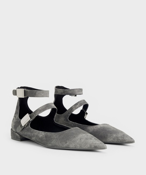 CHARLES & KEITH ロビー ポインテッドトゥメリージェーンフラット CHARLES ＆ KEITH パンプス Robbie ロビー ポインテッドトゥ