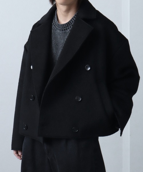 Sheller ダブルブレストテーラードジャケット stitched design double breasted tailored jacket – shéller