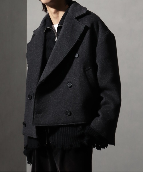 【即完売品 ダブル別注】美品 ティッカ ダブルブレストテーラー ウールピーコート MILITARY（ミリタリー） 実物 新品 デッドストック スウェーデン軍