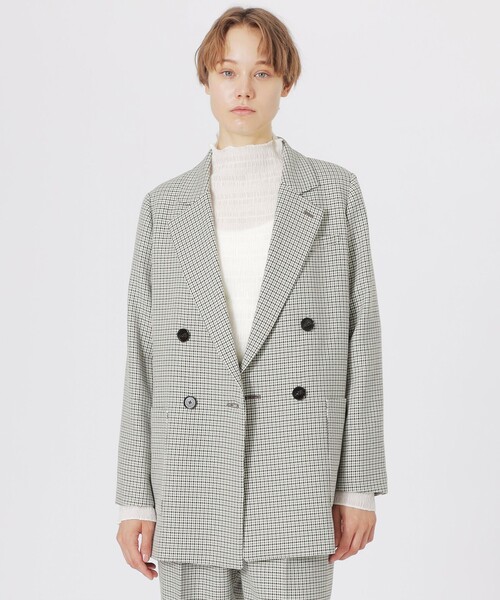 【関税込】DVF ★エレガントで毎日が特別に★virginiaジャケット LOVELESS ジャケット テーラードジャケット ガンクラブチェック