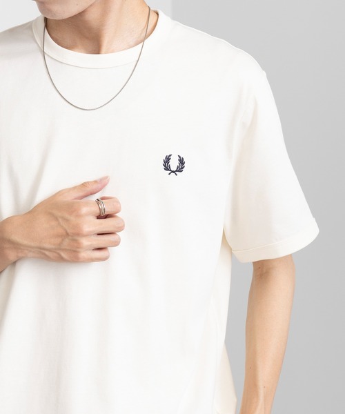 FRED PERRY Tシャツ ユニセックス ホワイト M3519-100-WHITE-L Ringer T-Shirt(S 100：WHITE): | FRED PERRY JAPAN | フレッド