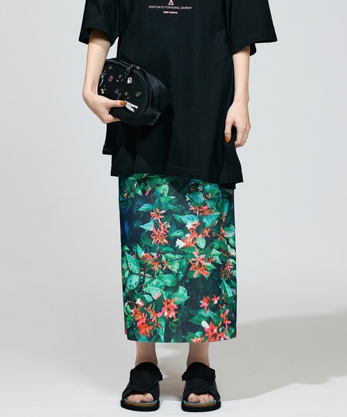 NON TOKYO✨リブスカート PRINT RIB TIGHT SKIRT (YELLOW FLOWER) – NON TOKYO