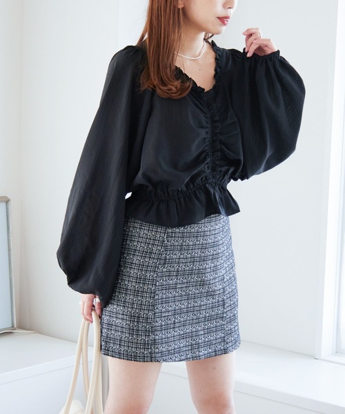「HER.」 長袖ブラウス フリー ブラック レディース Heather 「Heather」 長袖ブラウス FREE ブラック レディース