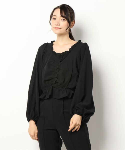 「HER.」 長袖ブラウス フリー ブラック レディース Heather 「Heather」 長袖ブラウス FREE ブラック レディース
