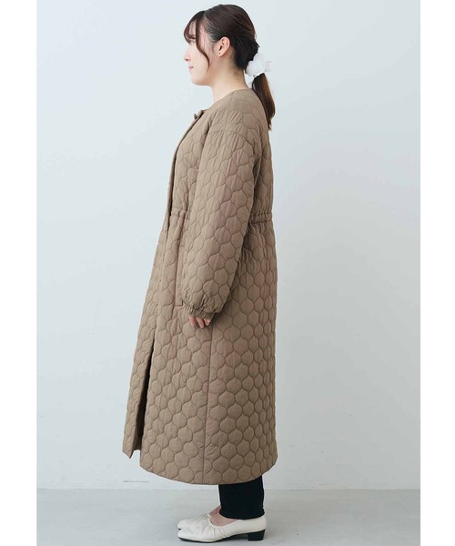 IEDIT レディースノーカラーコート（サイズ（S/M/L）：LL（XL