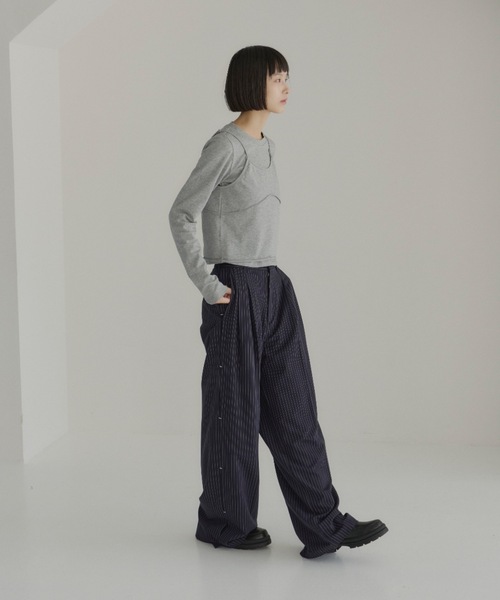 TENTIAl ネイビーロングスリーブTシャツとパンツセット ドライロングスリーブTシャツ 00304－ALT 034