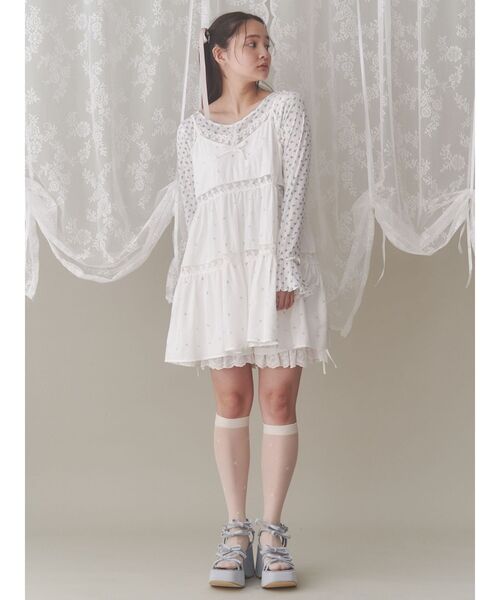 merry jenny カーゴパンツ flowerレイヤードショートパンツ