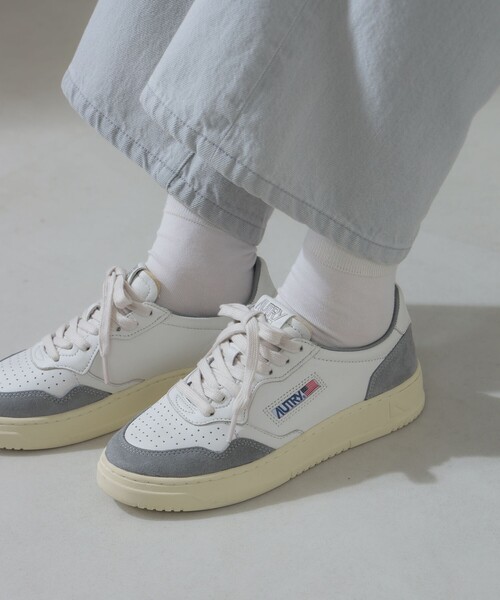スニーカー AUTRY / MEDALIST LOW レザースエード コンビ スニーカー レディース_4