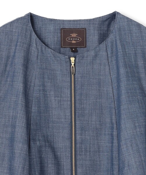 TOCCA ジャケット ノーカラージャケット SAND DUNE DENIM
