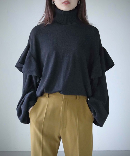 「cheriella」 タートルネックニット M ブラック レディース_画像7