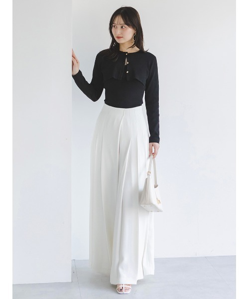 5/27限定価格 スナイデル タックストレートパンツ レディース SNIDEL（スナイデル）の「ストレートタックパンツ（スラックス