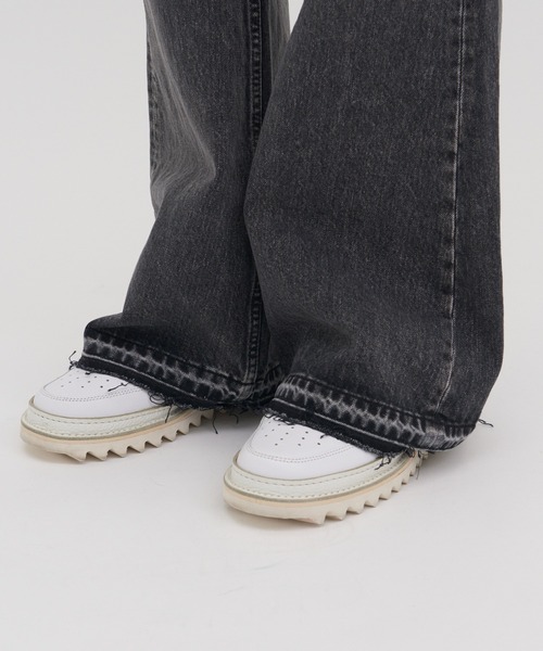 【定価50,600円】MASU ベルボトムデニムパンツ　サイズ46 ブラック MASU（エムエーエスユー） ジーンズ 「MASU/エムエーエスユー」“MASU