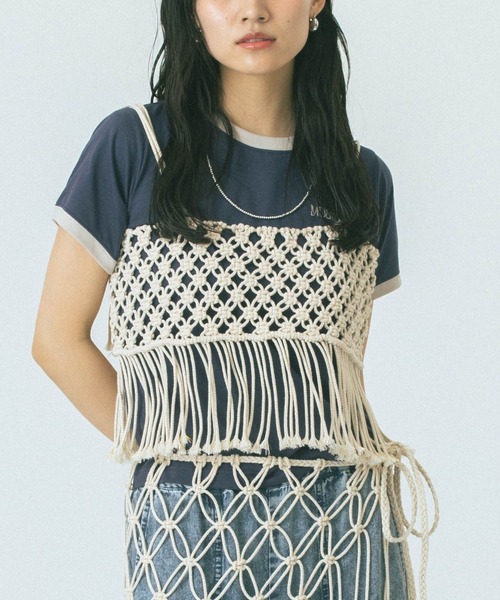 ニット セーター MACRAME BUSTIER レディース