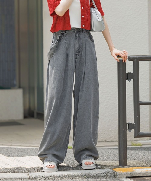 GLOBAL WORK（グローバルワーク） パンツ サス付きヒンヤリデニム/AND