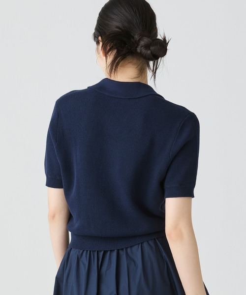LACOSTE シャツワンピース 異素材切り替え コンビネーション
