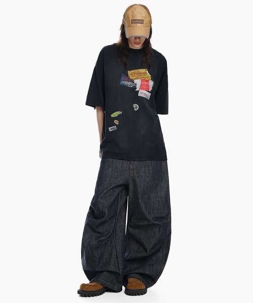 MASONPRINCE バギーデニム セール】ルーズフィット レトロブルー デニムパンツ NZK6235
