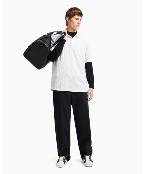 【新品】アルマーニエクスチェンジ　メンズ・ジャージ半袖ポロシャツ　L・50相当 ARMANI EXCHANGE ポロシャツ 「A|X アルマーニ エクスチェンジ」オール