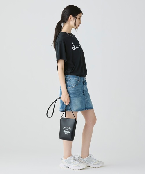 LACOSTE ショルダーバッグ バッグ 型押しロゴグラフィック ミニ