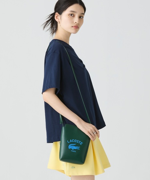 LACOSTE ショルダーバッグ バッグ 型押しロゴグラフィック ミニ