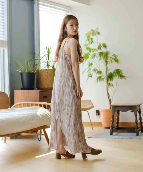 セルフカット可能◎前後2WAY プリーツキャミワンピ Kastane ワンピース 「低身長サイズ/2サイズ展開/前後2WAY