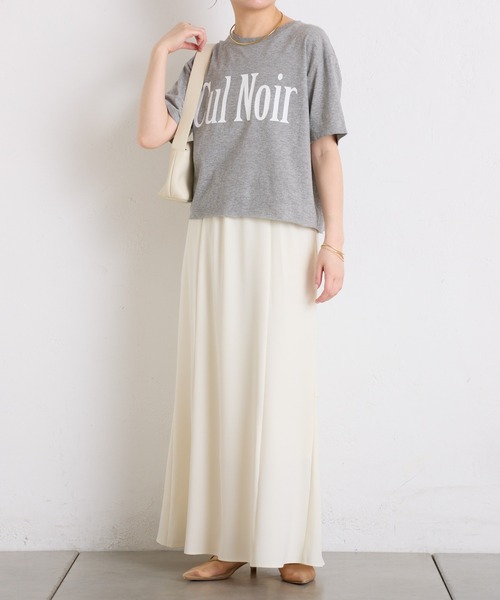 COLLAGE GALLARDAGALANTE tシャツ カットオフウォッシュロゴT