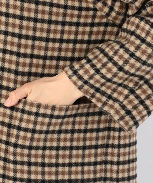 「LE GLAZIK」 ノーカラーコート 36 ブラウン レディース_画像4