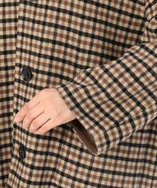 「LE GLAZIK」 ノーカラーコート 36 ブラウン レディース_画像6