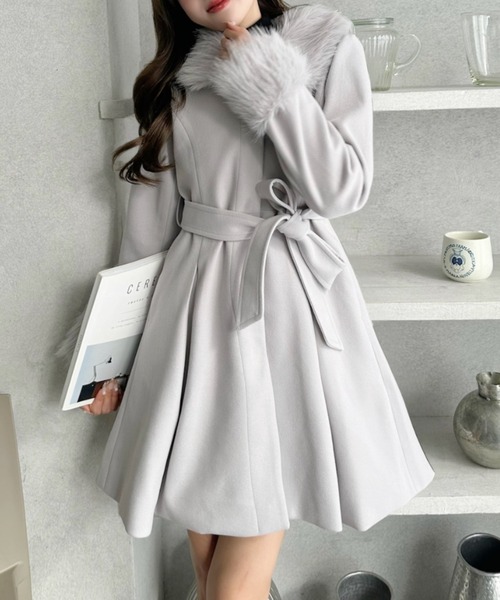 Ada. コート チェスターコート ウエストリボン 取り外し可能 フェイク