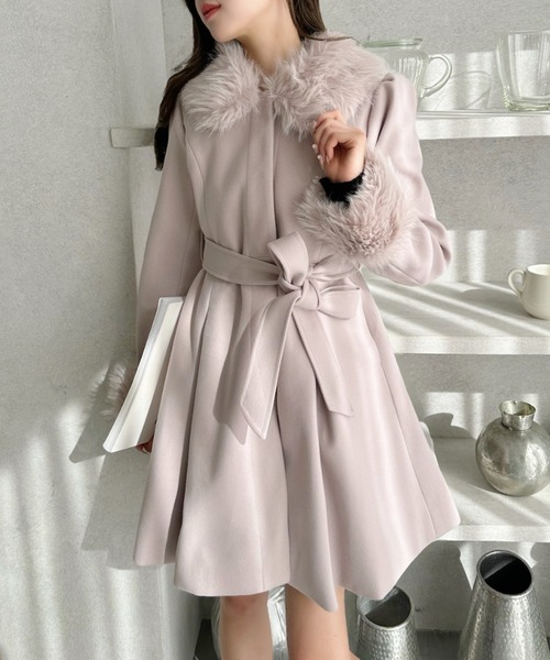 Ada. コート チェスターコート ウエストリボン 取り外し可能 フェイク