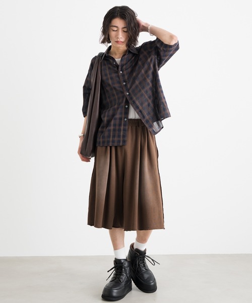SINSS ワイドパンツ スウェットパンツ ジャージ Two tuck sweat shorts