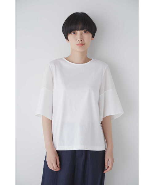 「human woman」 半袖カットソー MEDIUM ホワイト レディース