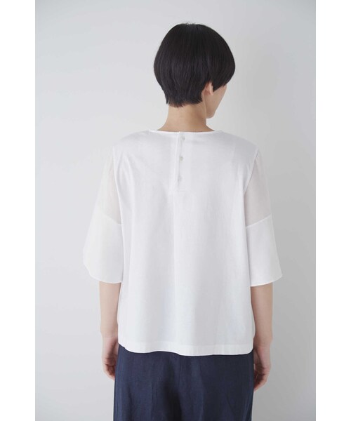 「human woman」 半袖カットソー MEDIUM ホワイト レディース