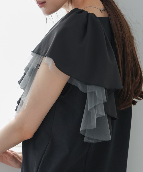BAB tシャツ イレヘムラッフルデザインカットソー レディース