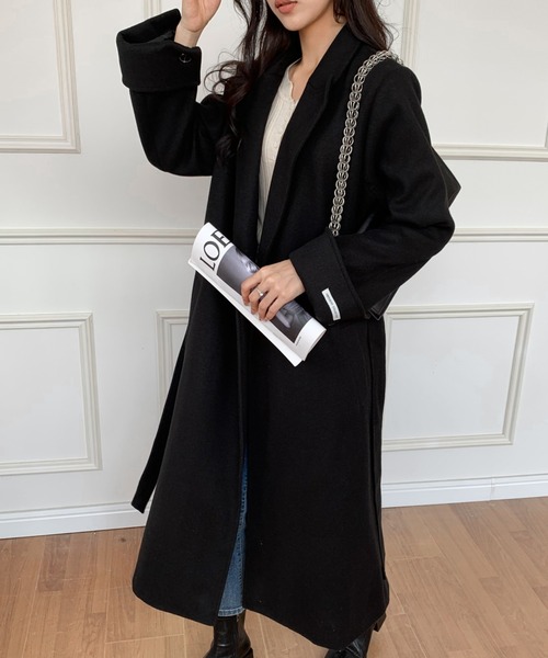 「ECLIN」 チェスターコート FREE グレイッシュベージュ レディース_画像5