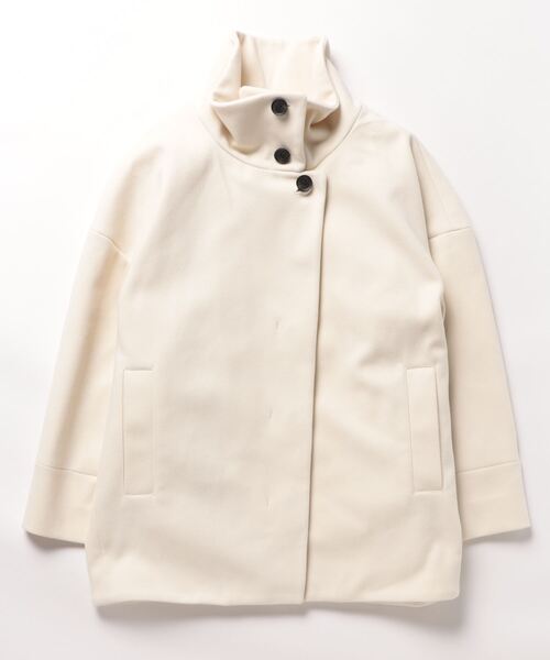 [VIS] пальто с отложным воротником S "теплый" белый женский 