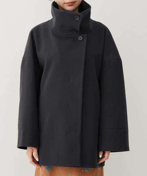 [VIS] пальто с отложным воротником S "теплый" белый женский 